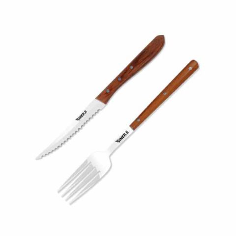 SİNERJİ WOODEN 2'Lİ STEAK SETİ (BIÇAK& ÇATAL) 70141