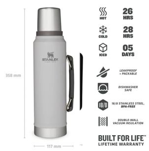 STANLEY 1.1 QT CLASSIC VAC BTL ASH EU - Thumbnail