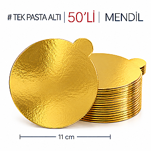 TEK PASTA ALTI 50 Lİ MENDİL - GOLD SÜS