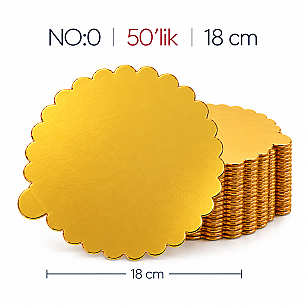 TURTA GOLD MENDİL NO:0 50 LİK 18 CM - GOLD SÜS