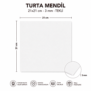TURTA MENDİL 21*21 3 MM TEKLİ - DİĞER