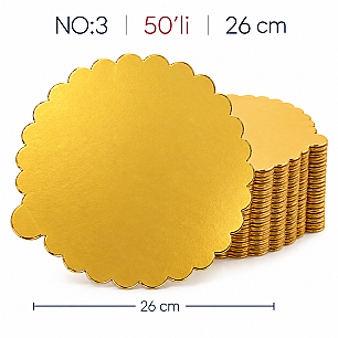 TURTA MENDİL NO:3 26 CM 50'Lİ - 