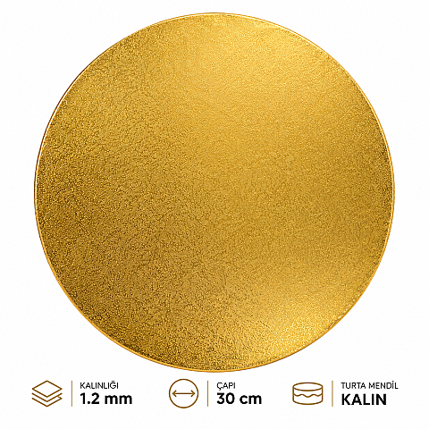 TURTA MENDİLİ 12 MM KALIN 30 CM 3 LÜ (ALTIN-BEYAZ-GÜMÜŞ) - 1