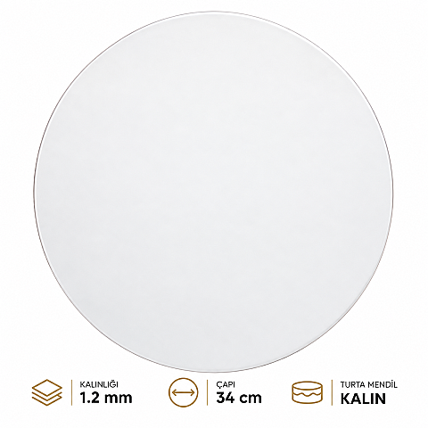 TURTA MENDİLİ 12 MM KALIN 34 CM 3 LÜ (ALTIN-BEYAZ-GÜMÜŞ) - 3