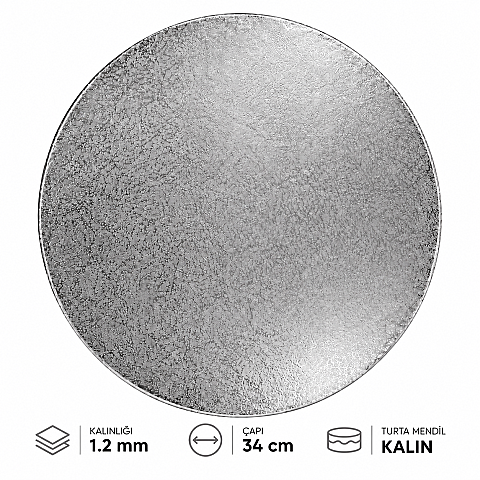 TURTA MENDİLİ 12 MM KALIN 34 CM 3 LÜ (ALTIN-BEYAZ-GÜMÜŞ) - 5