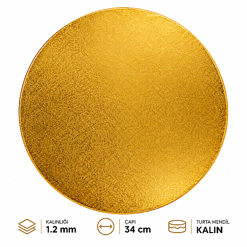 TURTA MENDİLİ 12 MM KALIN 34 CM 3 LÜ (ALTIN-BEYAZ-GÜMÜŞ) - 1