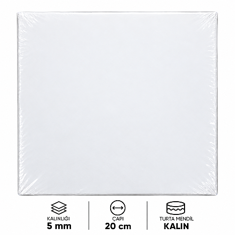TURTA MENDİLİ 5 MM KALIN KARE 20*20 CM 3 LÜ (ALTIN-BEYAZ-GÜMÜŞ) - 3