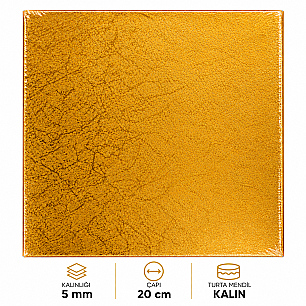 TURTA MENDİLİ 5 MM KALIN KARE 20*20 CM 3 LÜ (ALTIN-BEYAZ-GÜMÜŞ) - GOLD SÜSLEME