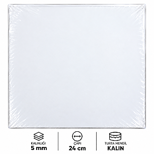 TURTA MENDİLİ 5 MM KALIN KARE 24*24 CM 3 LÜ (ALTIN-BEYAZ-GÜMÜŞ) - 3