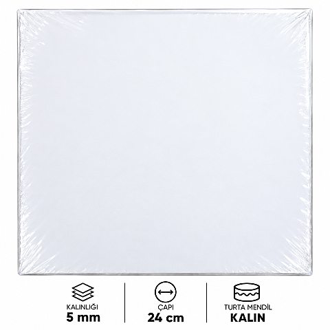 TURTA MENDİLİ 5 MM KALIN KARE 24*24 CM 3 LÜ (ALTIN-BEYAZ-GÜMÜŞ) - 3