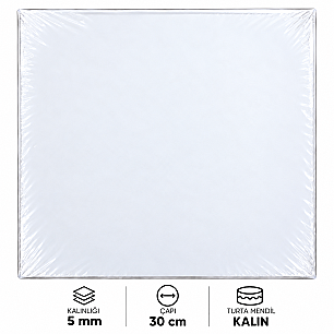 TURTA MENDİLİ 5 MM KALIN KARE 30*30 CM 3 LÜ (ALTIN-BEYAZ-GÜMÜŞ) - 3
