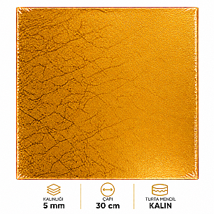 TURTA MENDİLİ 5 MM KALIN KARE 30*30 CM 3 LÜ (ALTIN-BEYAZ-GÜMÜŞ) - GOLD SÜSLEME