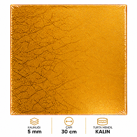 TURTA MENDİLİ 5 MM KALIN KARE 30*30 CM 3 LÜ (ALTIN-BEYAZ-GÜMÜŞ) - 1