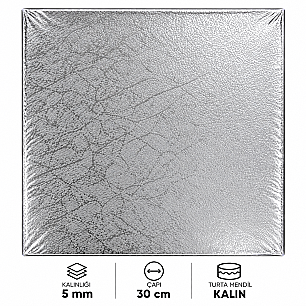 TURTA MENDİLİ 5 MM KALIN KARE 30*30 CM 3 LÜ (ALTIN-BEYAZ-GÜMÜŞ) - 5