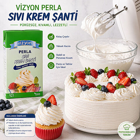 VİZYON SIVI KREM ŞANTİ PERLA 1 KG - 2