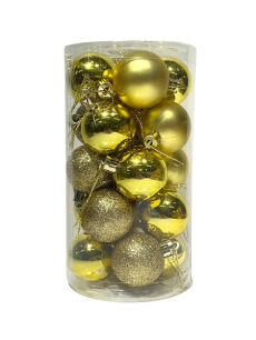 YB' YILBAŞI AĞAÇ SÜS CİCİ TOPLAR 4 CM-5 CM- 6 CM 20'Lİ - 4